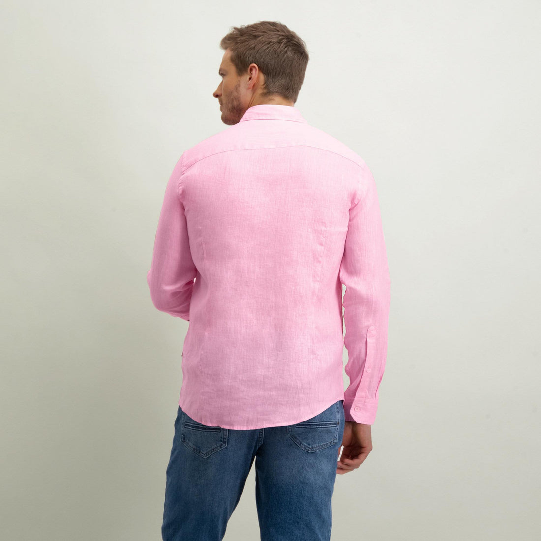 Overhemd van hoogwaardig linnen - roze