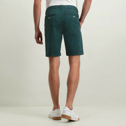 Short chino print - groen