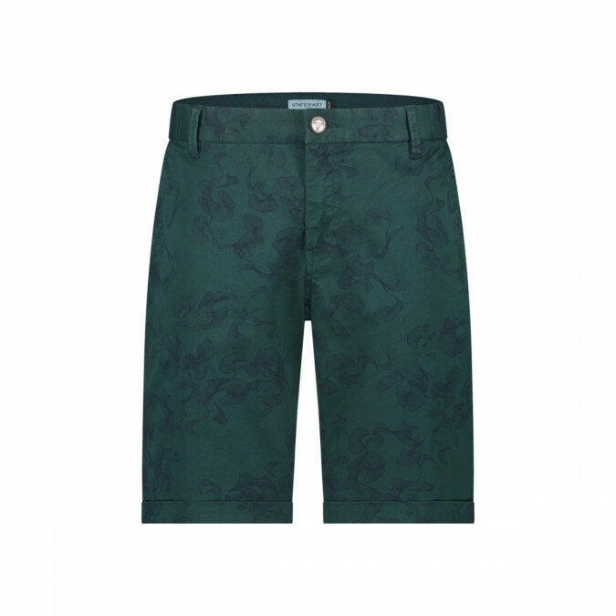 Short chino print - groen