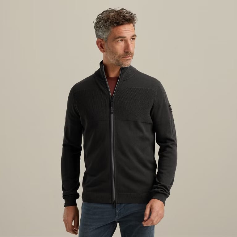 Vest met rits - zwart