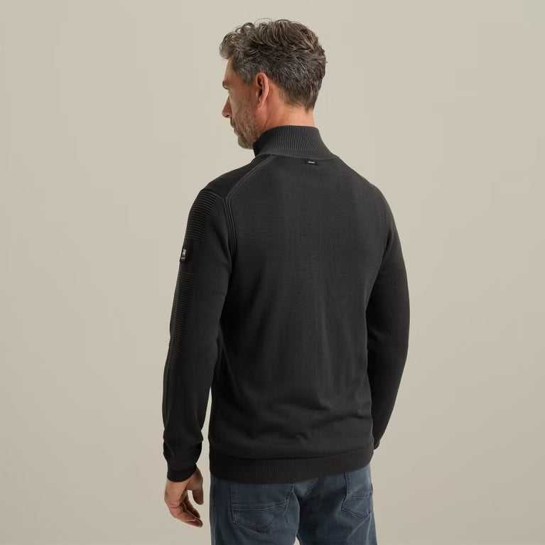 Vest met rits - zwart