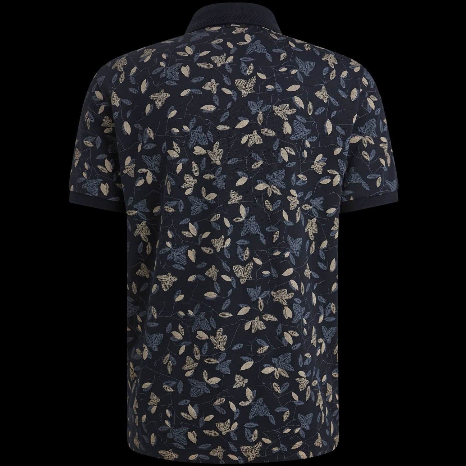 Polo korte mouw allover print - blauw