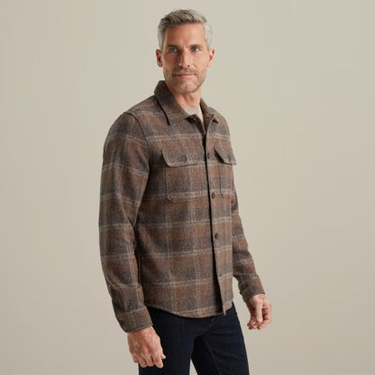 Overshirt ruit -bruin