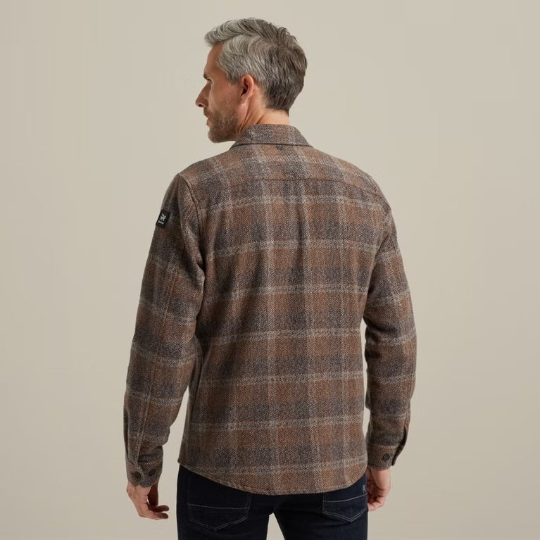 Overshirt ruit -bruin