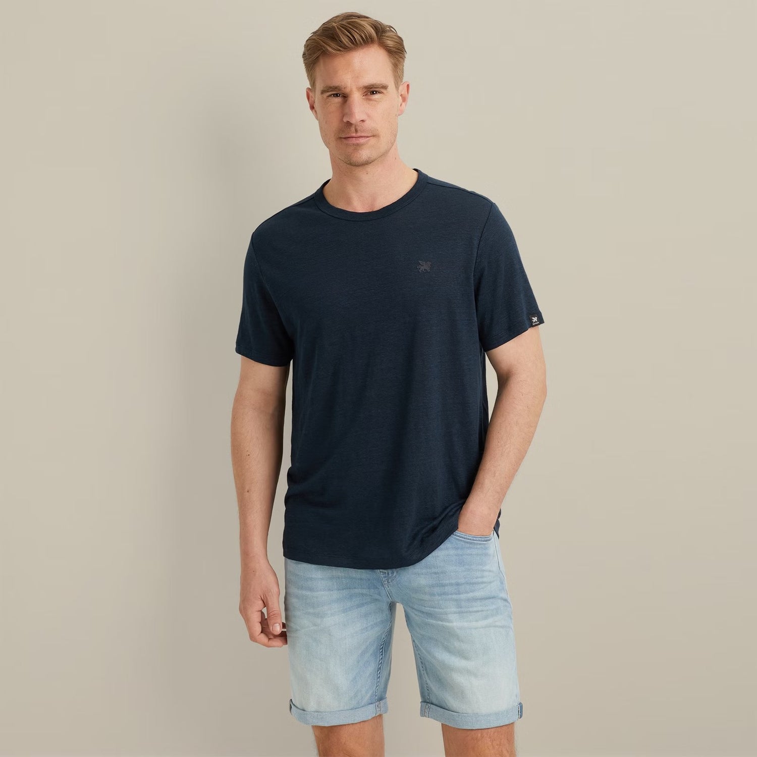 T-Shirt linnen - blauw