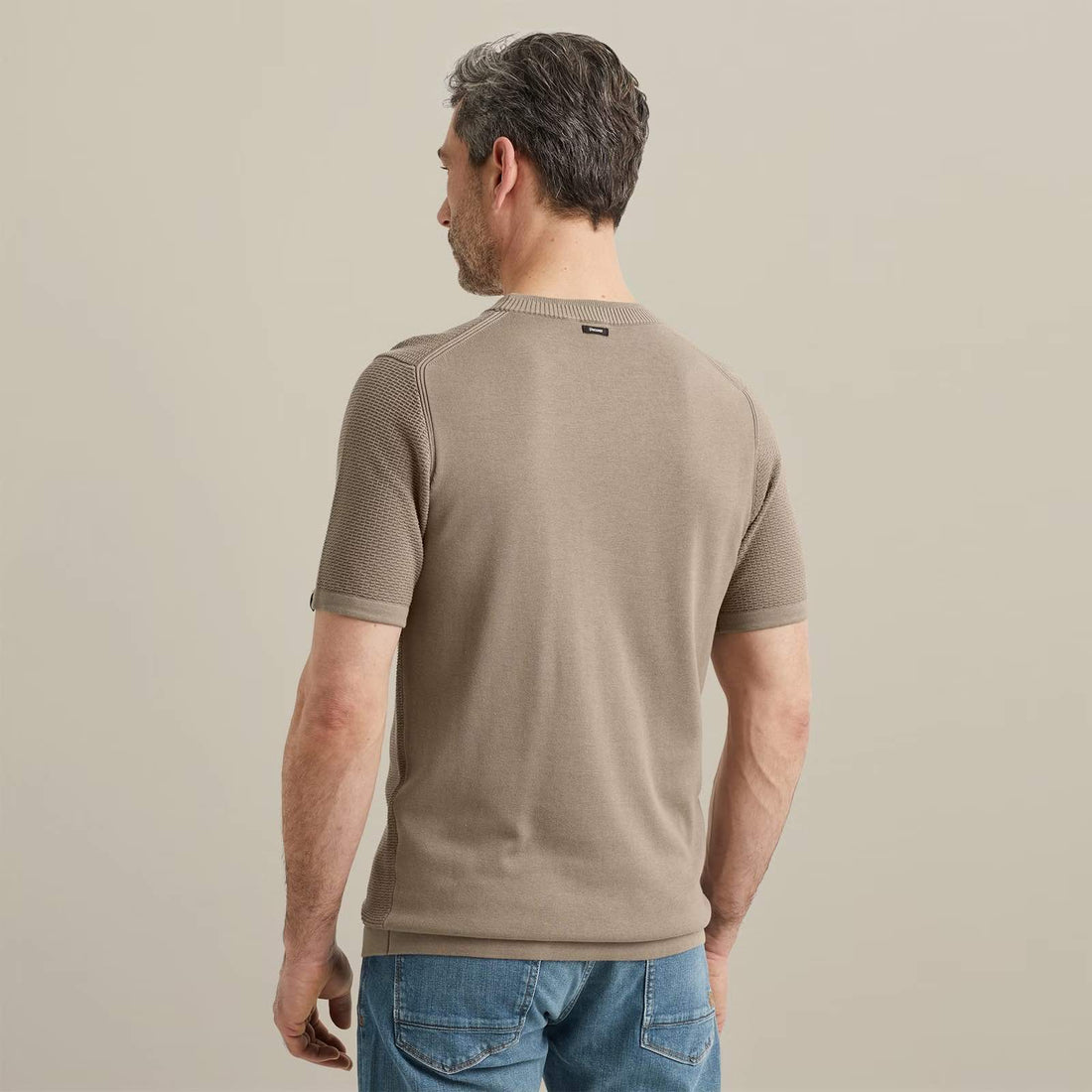 T-Shirt structuur - beige