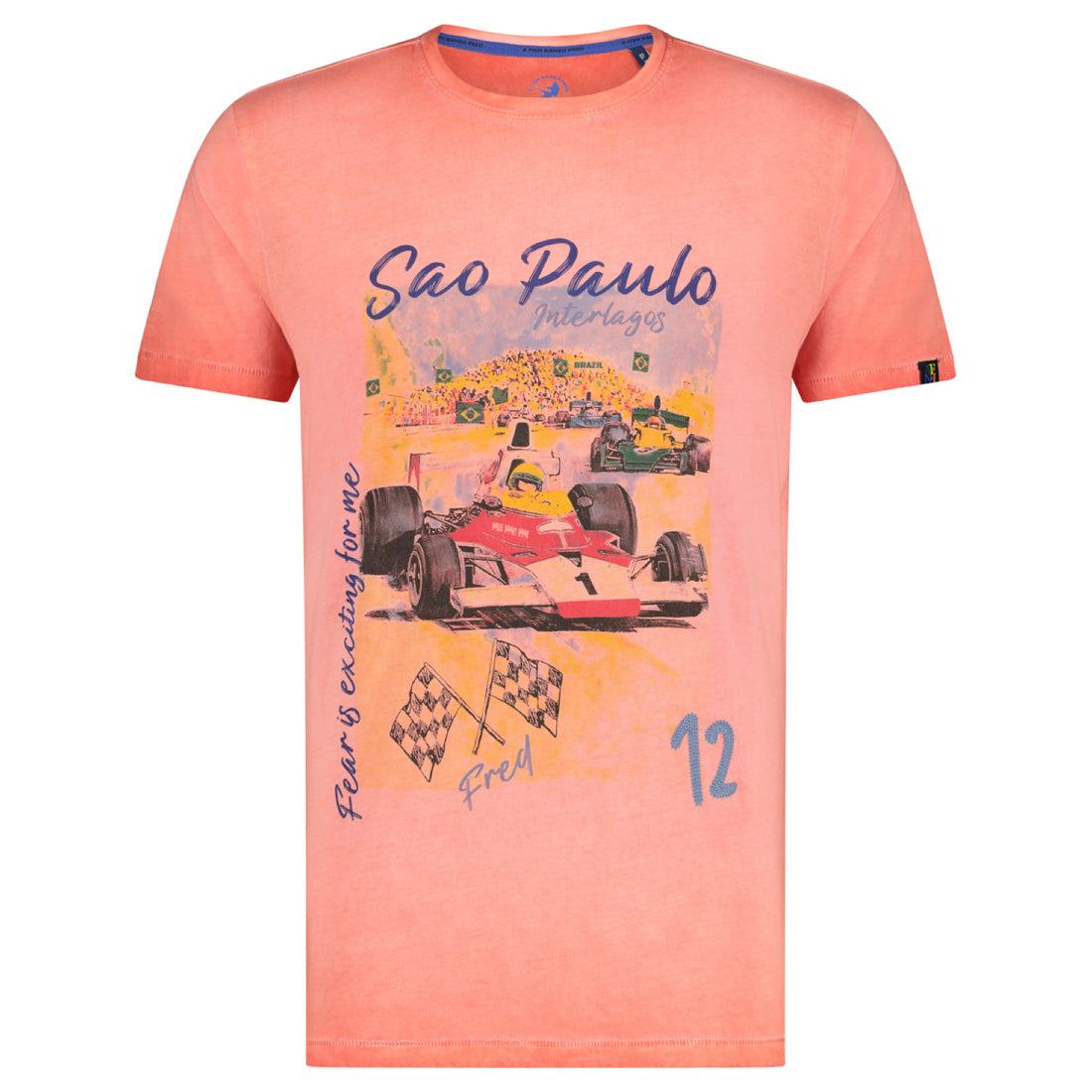 T-Shirt racing car- coral