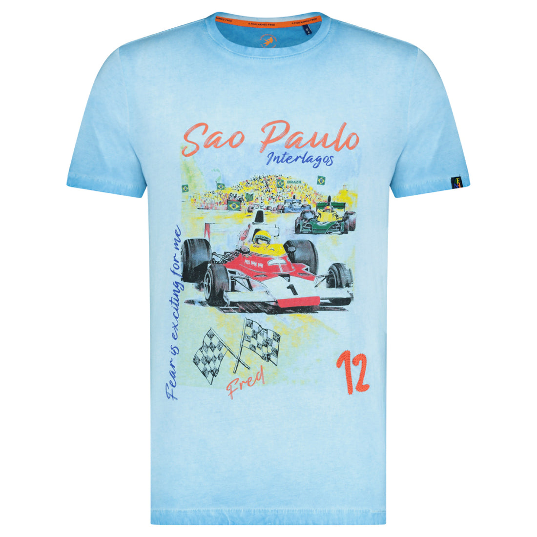 T-Shirt racing car- sky blue