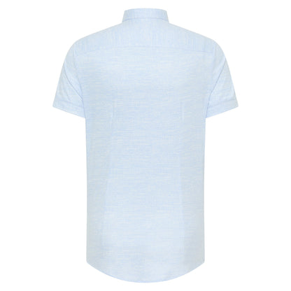 Overhemd jersey digitaalprint - lichtblauw