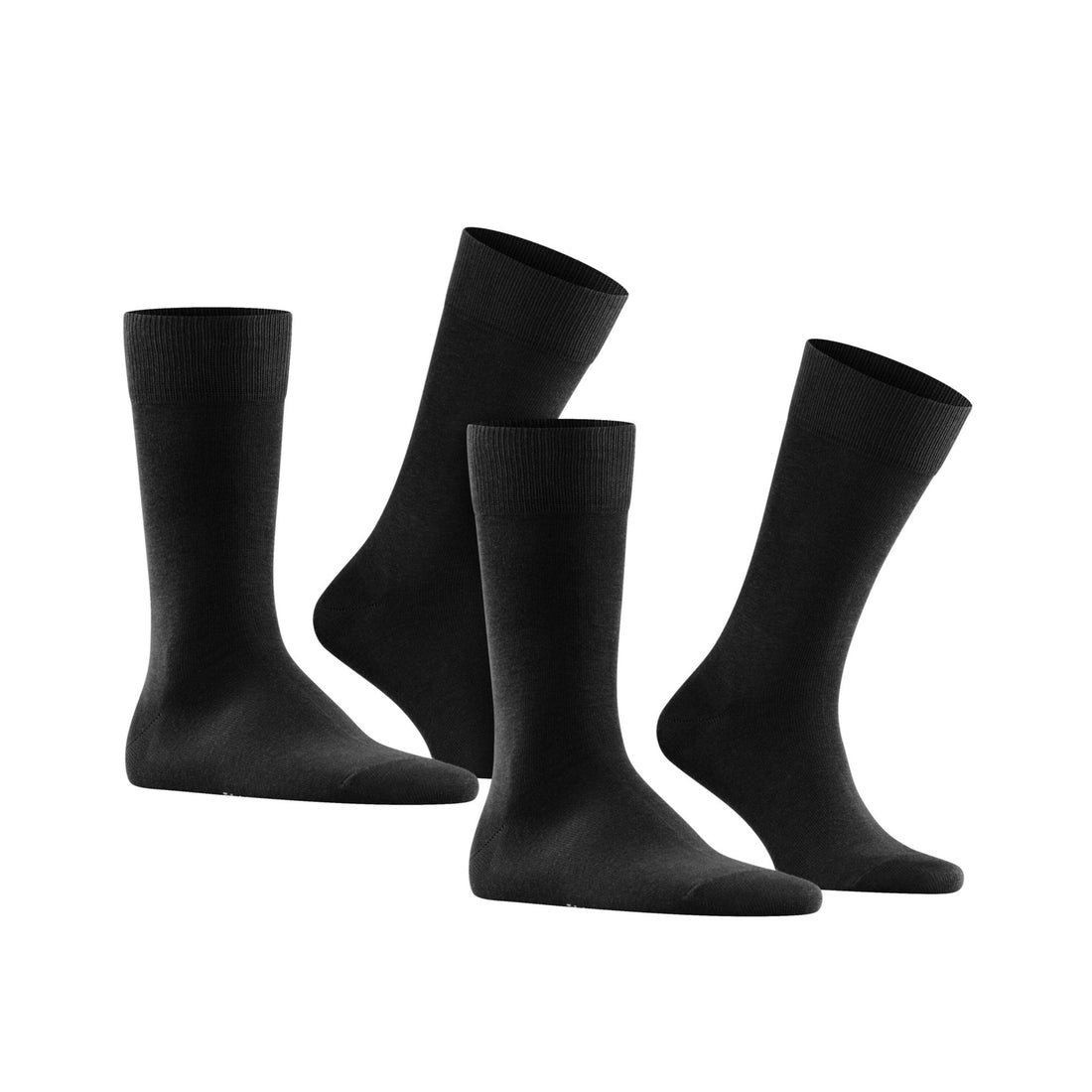 Sokken happy 2-pack black