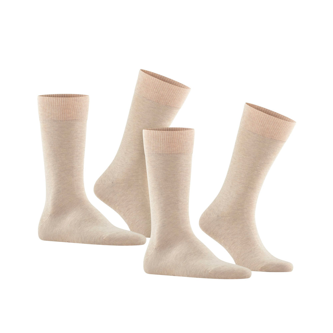 Sokken happy 2-pack zand