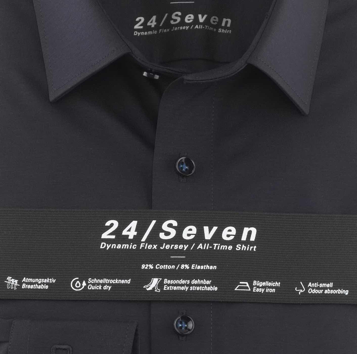 Overhemd 24/7 Modern Fit NOS marineblauw