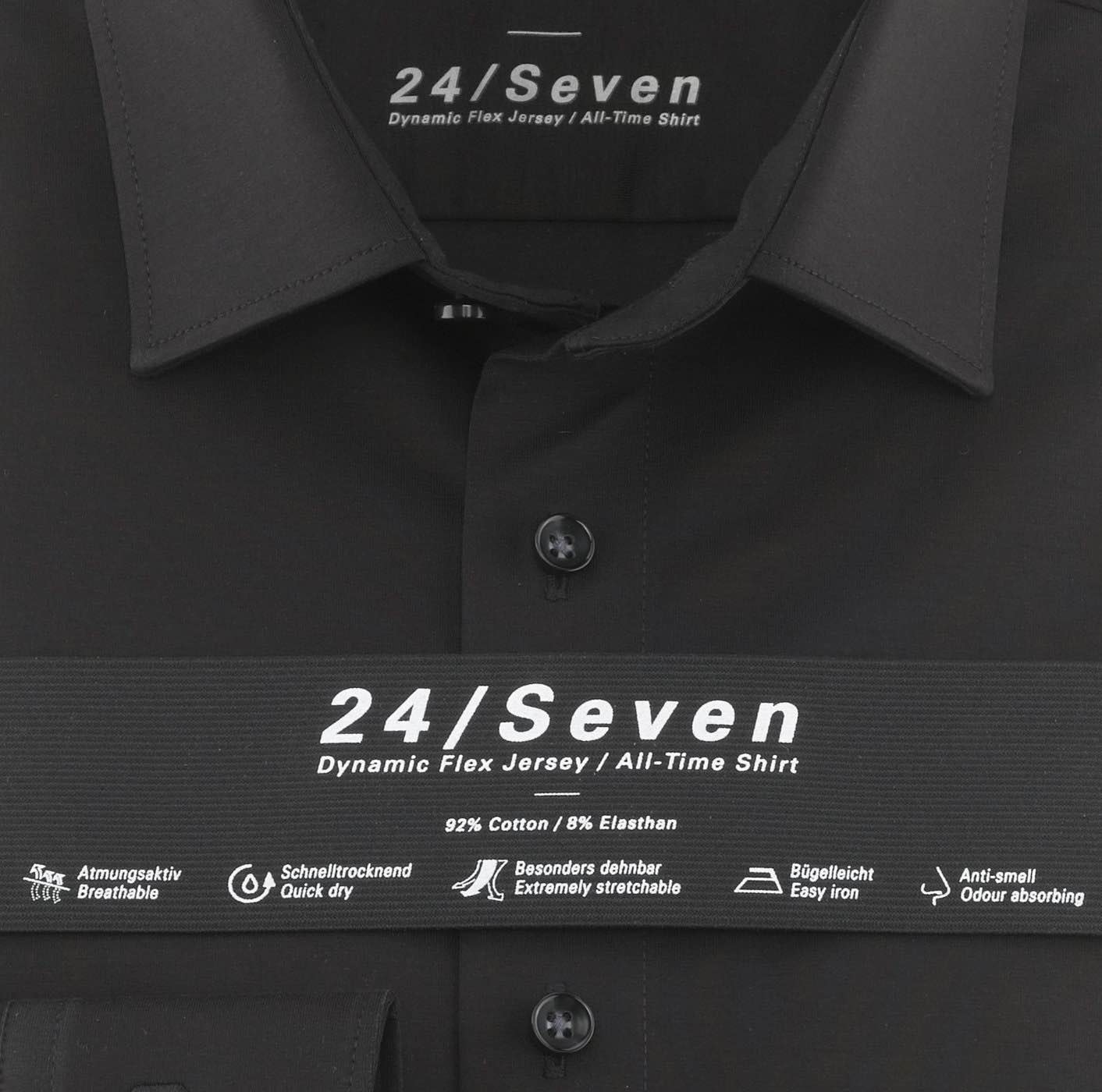 Overhemd 24/7 Modern Fit NOS zwart